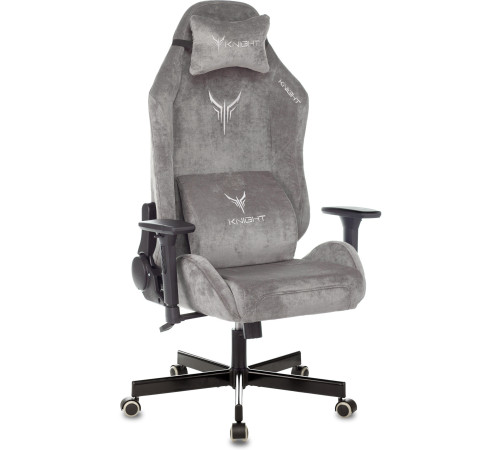 Игровое геймерское кресло Бюрократ Knight N1 Fabric серый Light-19