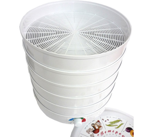 Сушилка для овощей и фруктов Спектр-Прибор Ветерок ЭСОФ2-0.5/220 5 поддонов, белый