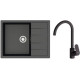 Кухонная мойка Berge BR-6502 + Like F8007122 черный
