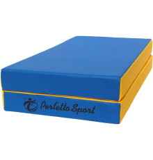 Cпортивный мат Perfetto Sport №3 складной 100x100x10 синий/желтый