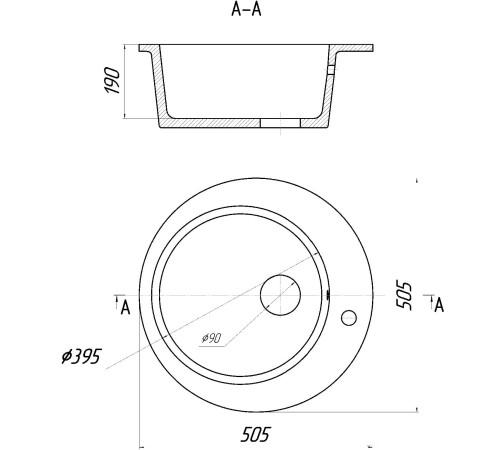 Кухонная мойка Gerhans A04 графит