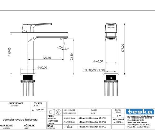 Смеситель Teska Carmela LB5066 хром