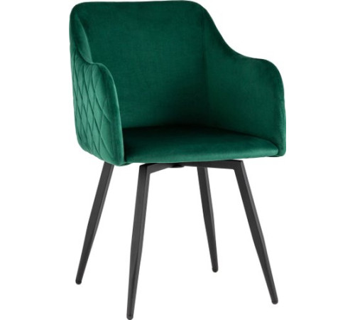Стул с подлокотниками Stool Group Ника велюр, зеленый
