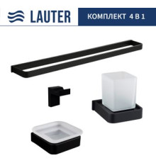 Набор аксессуаров для ванной Lauter 21SH7062 + 21SH7052 + 21SH7092 + 21SH8372 Matt Black, 4 предмета