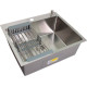 Кухонная мойка Wisent WS-36045D/GER013 с сифоном, дозатором и коландером