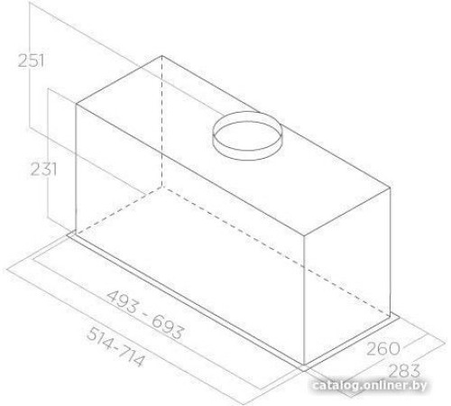 Кухонная вытяжка Elica Fold BL MAT/A/72 PRF0181961