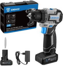 Дрель-шуруповерт Deko Sharker 20V PRO 084-1035 с 2-мя АКБ, кейс
