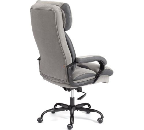 Офисное кресло TetChair Duke metal BL велюр, серый