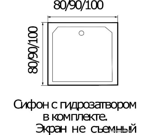 Душевой поддон River Wemor 80/14 S