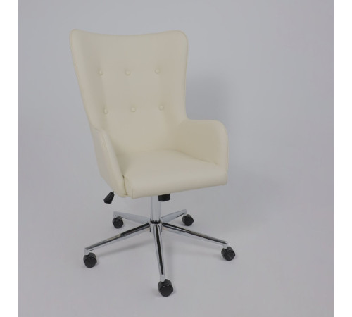 Офисное кресло AksHome Bella XL Chrome Pegasso крем