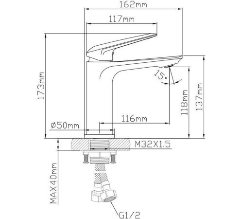 Смеситель AV Engineering AVNEO1-A170-110