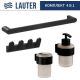 Набор аксессуаров для ванной Lauter 21TS3019 + 21TS3021 + 21TS3009 + 21TS3006 Matt Black, 4 предмета