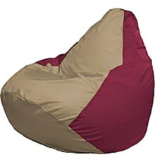 Кресло-мешок Flagman Груша Мега Super Г5.1-97 тёмно-бежевый/бордовый