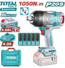 Гайковерт Total TIWLI20105 с 2-мя АКБ, кейс