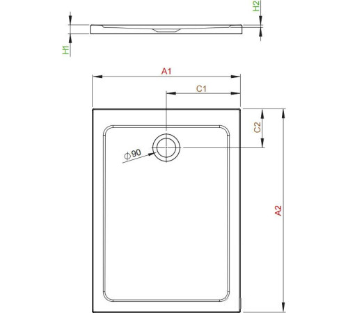 Душевой поддон Radaway Doros F 120x90
