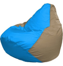 Кресло-мешок Flagman Груша Макси Г2.1-271 бежевый темный/голубой