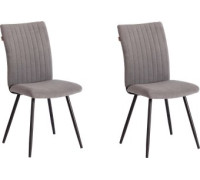 Стул TetChair Monte Carlo Trend велюр, серый/черный, 2 шт