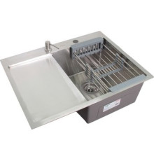 Кухонная мойка Wisent WS-36550-R/GER013 с сифоном, дозатором и коландером