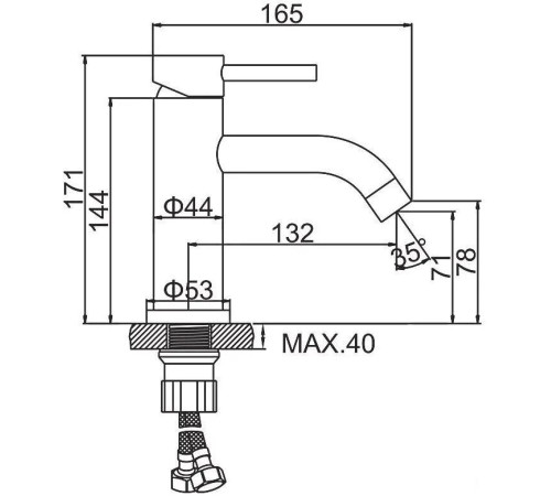 Смеситель Ledeme L71006B