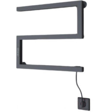 Полотенцесушитель Granula Квадро Снейк 43x50 терморегулятор, черный матовый