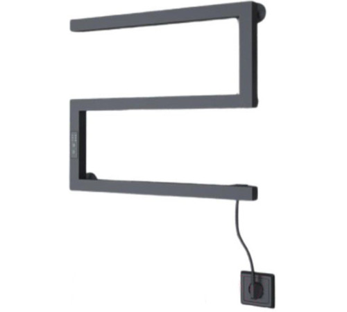 Полотенцесушитель Granula Квадро Снейк 43x50 терморегулятор, черный матовый