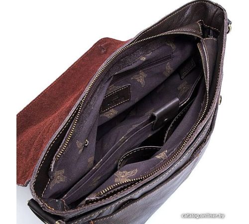 Мужская сумка Poshete 253-01256-26-DBW коричневый