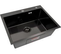 Кухонная мойка ARFEKA Eco AR 600*500 Black PVD Nano Decor Millet Grains