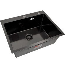 Кухонная мойка ARFEKA Eco AR 600*500 Black PVD Nano Decor Millet Grains