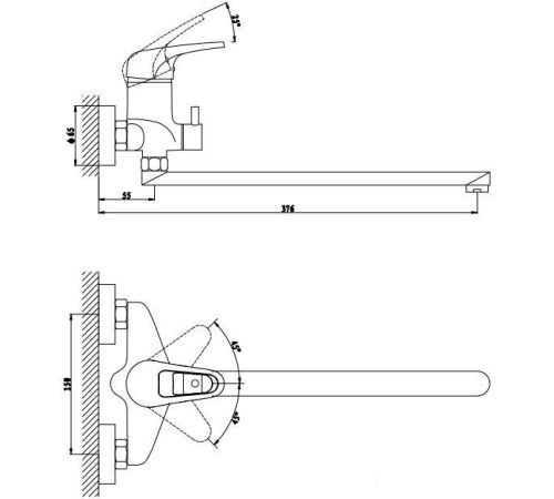 Смеситель Gross Aqua Optima 7518511С-35F