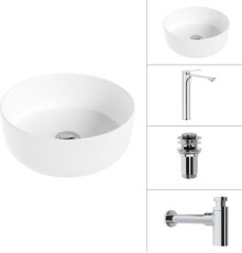 Умывальник Lauter 21499-31 + Rio 21AM12672 + сифон 21635CH + дон.клапан 21190CH хром