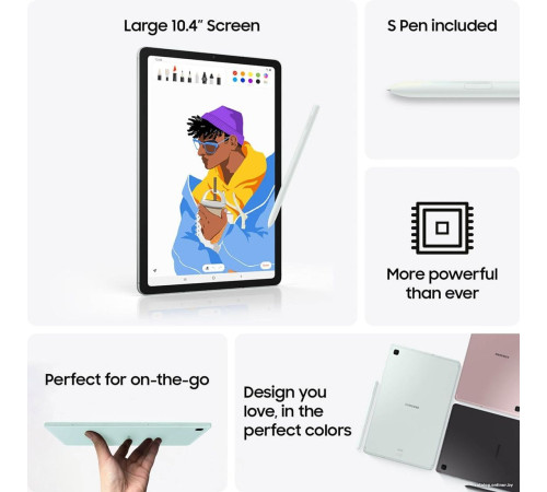 Планшет Samsung Galaxy Tab S6 Lite 2024 Wi-Fi SM-P620 4GB/64GB мятный