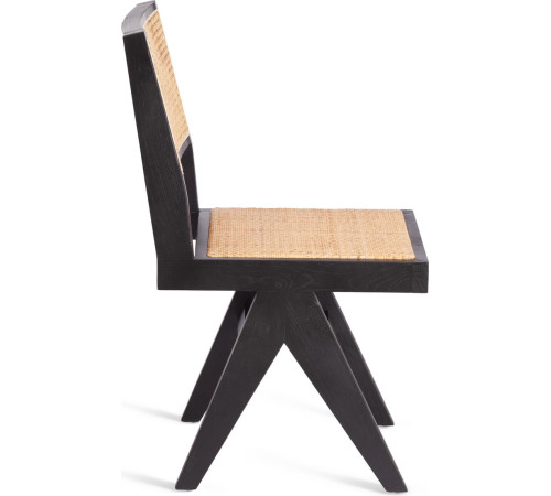 Стул TetChair Loki дерево вяз/ротанг 51x44x86 черный