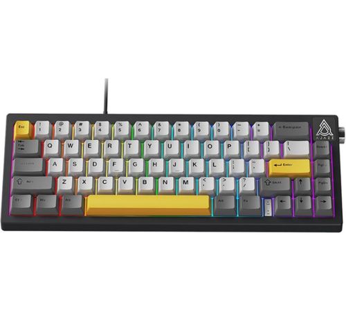 Клавиатура Ajazz AK650 Wired серый/белый/желтый, Ajazz Bright Moon