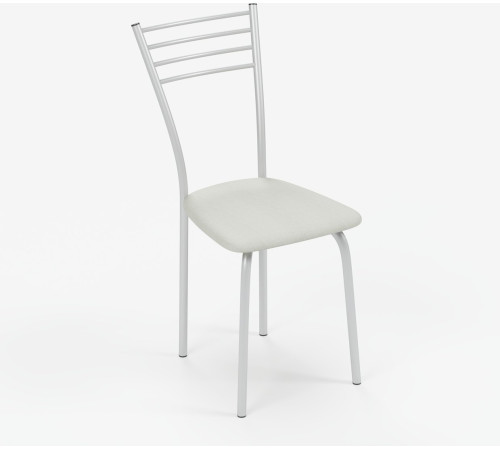 Стул Mio Tesoro Сигма молочный/металлик