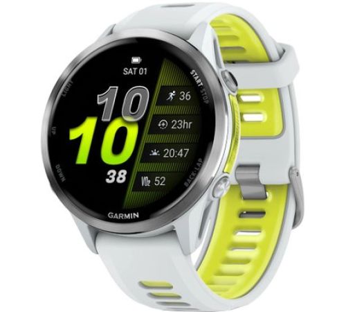 Умные часы Garmin Forerunner 970 47 мм белый/зеленый