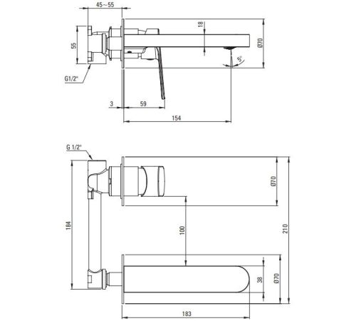 Смеситель Deante Alpinia BGA 055L