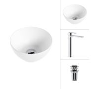 Умывальник Lauter 21601E + Reef 21CK8678C с донным клапаном 21190CH хром