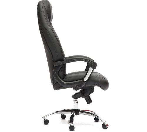 Кресло TetChair Boss Lux иск.кожа, кожзам черный/черный перфорированный 36-6/36-6/06