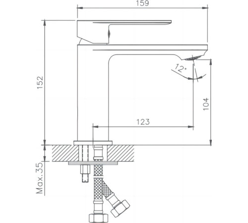 Умывальник Lauter 21370 + Moon 21СК691BS
