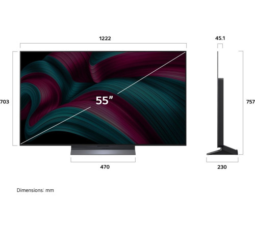 OLED телевизор LG OLED evo AI C5 OLED55C5RLA