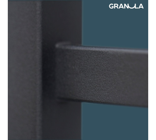 Полотенцесушитель Granula Квадро 50x60 терморегулятор с таймером слева, черный матовый