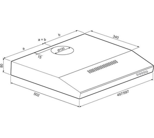 Кухонная вытяжка Krona Jessica slim 500 PB серебристый металлик