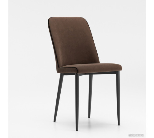 Стул Табурет Софт CF 041 19 коричневый/кант черный/графит каркас