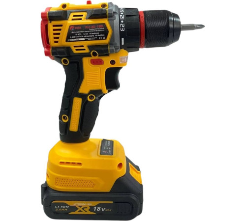 Дрель-шуруповерт Edon Pro AD-18BL с 2-мя АКБ, кейс