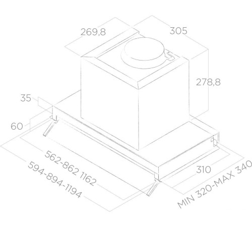 Кухонная вытяжка Elica Boxin IX/A/90 PRF0097839B