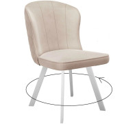 Стул DikLine 219 поворотный B03 бежевый/ножки белые