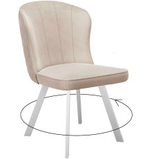 Стул DikLine 219 поворотный B03 бежевый/ножки белые