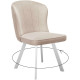 Стул DikLine 219 поворотный B03 бежевый/ножки белые