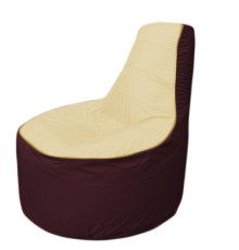 Кресло-мешок Flagman Трон Т1.1-2001 бежевый/бордовый