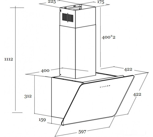 Кухонная вытяжка Schtoff Macau 60 белый
